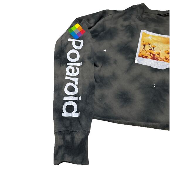 Polaroid Sweatshirt Women Extra Small Green Tie Dye Crew Neck Long Sleeve Casual - Picture 4 of 11